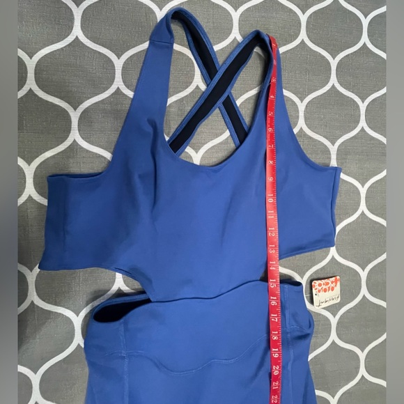 FREE PEOPLE Movement Back It Up Onesie in Pool Blue Stretchy. Size Large. NWT. - Picture 7 of 12
